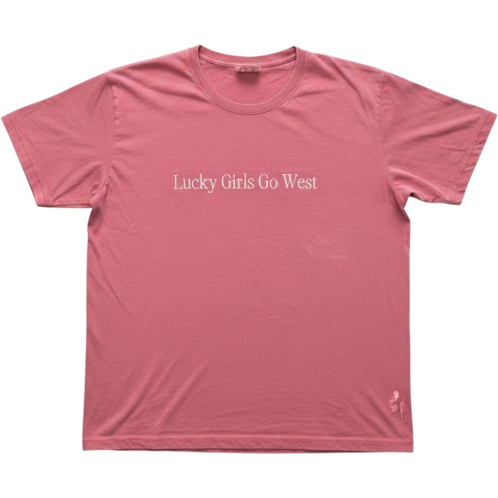 Ragwear Lucky Girls Go West T-Shirt Women Medium Pink Good Graphic Tee